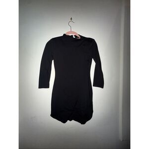 Bobbi Rocco black long sleeve mini dress size S